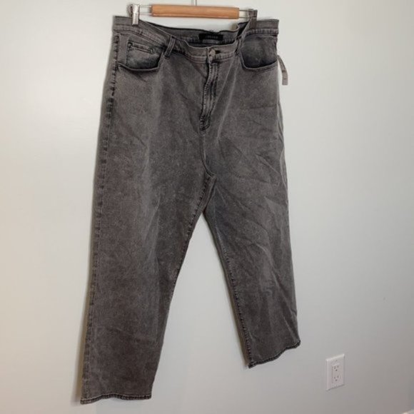 J Brand Women Gray Ruby High-Rise Slim Cigarette Denim Jean Plus Size 38/22 - Picture 2 of 10